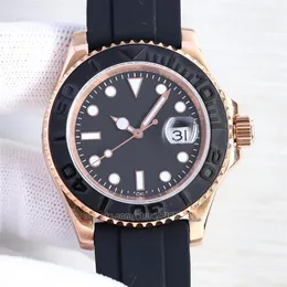 Mens Watches Rubber Strap Yacht II 42mm Ceramic Bezel Full Stainless Steel Automatic Mechanics Movment Sapphire 5ATM Waterproof 20226y