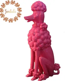 Decorative Objects Figurines Highlight Tricolor Resin Poodle European Modern High end Club Home Fashion AccessoriesRresin Ornaments Gift 230727