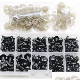 Narzędzia rzemieślnicze 100pcs/Set Plastic Bezpieczeństwo Zmyczki do produkcji lalkowej gałki ocznej Amigurumi Akcesoria 6-12 mm XBJK2207 Drop Deli Dhcch