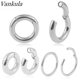 Dental Grills Vankula 2pcs Stainless Steel Punk Piercing Hoop PA Ring Big Captive Bead Ear Gauge Earring Gauges Plugs Weights 230727