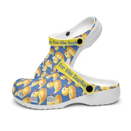 Diy shoes slippers mens womens blue little yellow duck swimming sneakers trainers 36-48