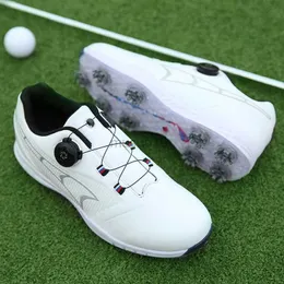 Andra golfprodukter Nya professionella golfskor spikar utomhus bekväma golf bär för män storlek 38-45 promenad sneakers lyxiga promenadskor hkd230727