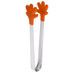 Other Kitchen Dining Bar Silicone Food Clip Small Palm Stainless Steel Sugar Tong Clamp Home Tool 230627