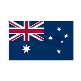 Bannerflaggor 3x5 Australien Flagg Anpassad nationell hängande utomhus inomhus SN -tryck 68D Support Drop Delivery Home Garden Festive Par Dhida