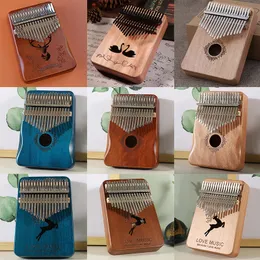 Nowością Pozycje 17 Keys Kalimba Beech Thumb Piano Wysokiej jakości drewniane instrumenty muzyczne Prezenty dla dzieci kreatywne pudełko muzyczne z książkami uczenia się 230727