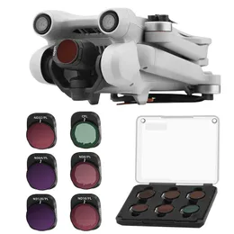 Dronlar BRDRC Alüminyum Alaşım Dron Lens Filtreleri DJI Mini 3/3 Pro Kamera Nötr Yoğunluk UV CPL ND 64 Optik Cam Lens Aksesuarları