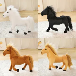Fabrik grossist 32 cm 4-färgs simulerade hästplyschleksaker fyllda djurgåvor för barn