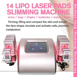 Bantmaskin 102 dioder 14 kuddar lipolaser lipo laser kroppsformande skönhetsmaskiner