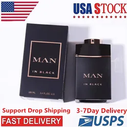 Perfume Eau delikatne 100 ml czarnej butelki kobiety Mężczyźni spryskaj dobrym zapachem długotrwały zapach Lady Szybki statek