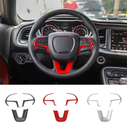 ABS Car Steering Wheel Cover Accessories Trim for Dodge Challenger 2015 UP Factory Outlet Car Interior Accessories279j