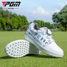 Другие продукты для гольфа PGM Kids Golf Schoenen Knop Schoenveters Anty-Side Slip Waterdichte Afdrukken Kinderen Sport Schoenen Jongens Meisjes Sneakers x Hkd230727