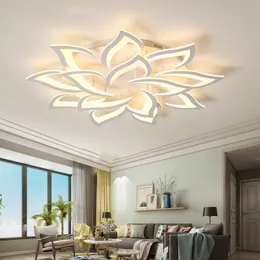 LED -tak ljuskrona modern lyx lotus för vardagsrum/matsal kök sovrum lampan art deco belysning fixturer