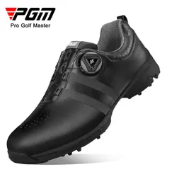 Andra golfprodukter PGM Waterproof Sports Shoes Men's Golf Shoes Breatble Fitness Training Golf Shoes Men's Non Slip Rotary Buckle Golf HKD230727