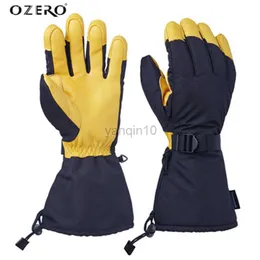 Ski Gloves OZERO 3M Ski Gloves Motorcycle Waterproof Fleece Thermal Gloves Snowboard Snowmobile Gloves Men Women Winter Snow Bike Gloves HKD230727