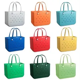 NEW Storage Bags Large Captity Beach Color Summer Imitation Silicone Basket Creative Portable Women Totes Bag 0101252d