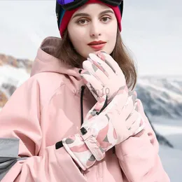 Rękawiczki narciarskie Zimowe rękawiczki narciarskie dla kobiet trzymają ciepły wiatr wodny dowód narciarski snowboard motocyklowy rękawiczki narciarskie HKD230727