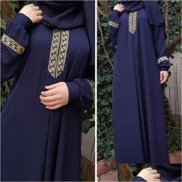 Ubrania etniczne Kobiety druk plus size jilbab muzułmanin maxi dres zwykły kaftan długa sukienka islamska kaftan marocain indyka upuszcza deliv dhfcj