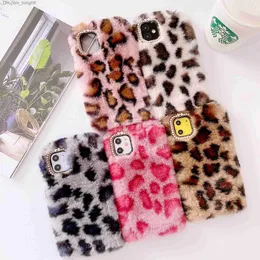 Custodie per cellulari TPU Custodie morbide per cellulari per IPhone 14 13 12 11 Pro Max XR X XS Max 8 7 Plus 6 6S 6Plus Peluche Capelli Leopard Fur Warm Z230728