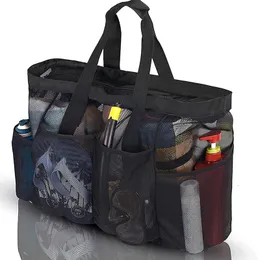 Abendtaschen Hohe Kapazität Frauen Mesh Transparente Tasche Doppelschichtige Wärmekonservierung Große Picknick-Strandtaschen Umhängetaschen Tote 230727