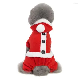 Hundebekleidung, Winter-Fleece, warme Weihnachtskleidung, Haustier-Overall, Welpen-Verkleidung, Weihnachtsgeschenke für Yorkies