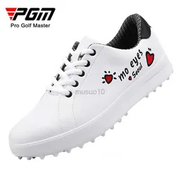 골프 PGM 여성 방수 골프 신발 가벼운 무게 부드럽고 보편적 인 야외 캠핑 스포츠 신발 올 ​​매치 흰색 신발 hkd230727