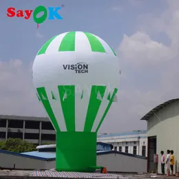 Sayok 3/4/5MH Uppblåsbar vertikal varmluftsballong Annonsering Tak Hot Luft Ballongtryck med reklamdekoration