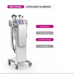 Multifunctional 6 in 1 40K Vacuum Cavitation System RF Facial Lifting Lipo Laser Cellulite Dissolving Loss Weight Body Slimming Beauty Salon Machine