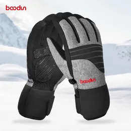 Skidhandskar Skidhandskar full finger med pekskärmfunktion Vinterhandskar förtjockad värme Beam Mun Windproof Winter Aktiviteter Handskar HKD230727