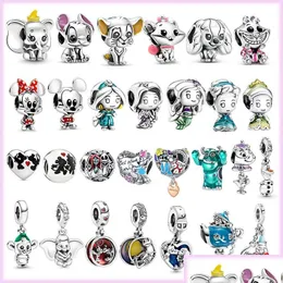 Charms 925 Sterling Sier Pandora Charm Cartoon Series Подвеска, подходящая для женского браслета, оригинальные ювелирные аксессуары мод PR DH0NF