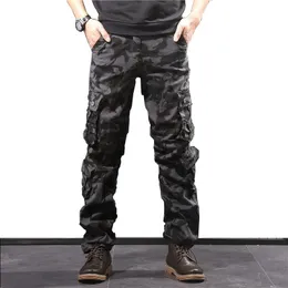 Pantaloni cargo mimetici modellanti Pantaloni multitasche in cotone mimetico militare Pantaloni mimetici militari Pantaloni streetwear maschili Pantalon Homme