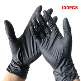 100Pcs Disposable Gloves Latex Nitrile Rubber Household Kitchen Dishwashing Gloves Work Garden Universal for Left and Right Hand Y264R