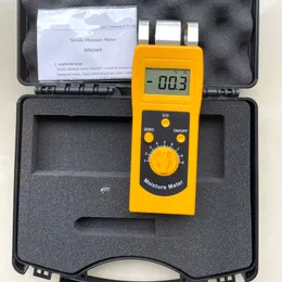 Misuratore di umidità tessile portatile DM200T Tester di umidità ad alte prestazioni Campo di misura 0~50% 4 Display LCD digitale