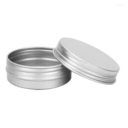 Depolama Kutuları 24 PCS 30ml Gümüş Yuvarlak Alüminyum Metal Tin Vidalı Kavanozlar Taşınabilir Konteyner