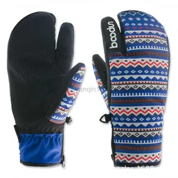 스키 장갑 Boodun New Winter Snowboard Gloves for Women Ski Gloves Windproof 방수가 아닌 스케이팅 스키 장갑면 따뜻한 장갑 HKD230727