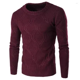 Męskie swetry jesienne i zimowe Wysokiej jakości Sweeter Szybki kolor zagęszczony ciepłe dzianinowe szczupłe pulovery dna koszula
