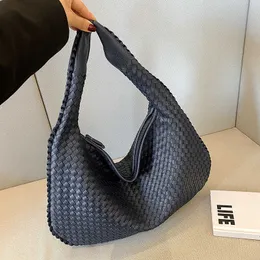 بورس A Tracolla في Pelle intreciata 2023 Tendenza Moda Borsa Design Lusso Spalla di Alta Qualita Nero Grigio Blu Rosa Marrone Bag لكل Le Donne