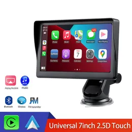 Auto DVR universale da 7 pollici autoradio lettore video multimediale portatile Wireless Apple Carplay cablato Android Auto Touch Screen per auto