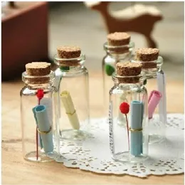 50Pcs 0 5ml Cute Mini Small Tiny Empty Clear Empty Wishing Vials with Cork Glass Bottles Jars Containers299E
