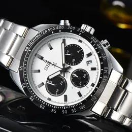 고품질 최고 브랜드 SEIKX X 시리즈 남성 시계 시계 39mm 다이얼 스틸 벨트 캘린더 다기능 크로노 그래프 빛 디자이너 운동 럭셔리 시계 Montre