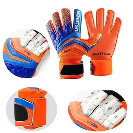 Men Professional Soccer Goalkeeper Gloves Strong 5 Finger Protection Thicken 4mm Latex Kids Goal Keeper De Futebol Goalie Gloves31222r