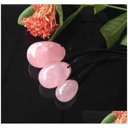 Altri articoli di bellezza per la salute Uova di cristallo di quarzo rosa naturale Yoni Egg per le donne Esercizio di Kegel Palline vaginali Masr Toys Drop Delivery Dhgth