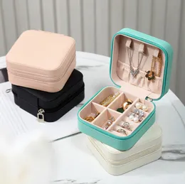 Jewelry Boxes Packaging Display Portable Small Box Women Travel Jewellery Organizer Pu Leather Mini Case Ring Drop Delivery Ot9Af