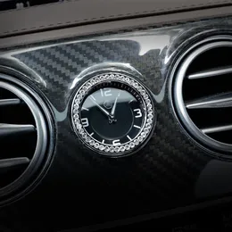 Relógio de controle médio com estilo de carro, guarnição de capa de anel de strass para Mercedes Benz Classe C E S GLC W205 W213 W222 X253 Auto Access313D