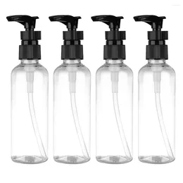 Förvaringsflaskor liten tom spray 4st transparent dimflaska 100 ml reseåfyllbar pump dispenser uppsättning för