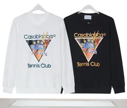 Designer lyxiga män hoodies klassiska geometri tryck tröja tröjor långärmad huvtröja bomull casablanc kläder jumper