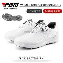 Other Golf Products PGM Ladies Super Waterproof Golf Shoes Women Ultra-light Golf Sneakers Anti-skid Sports Shoes Rotating Buckle Training Trainers HKD230727