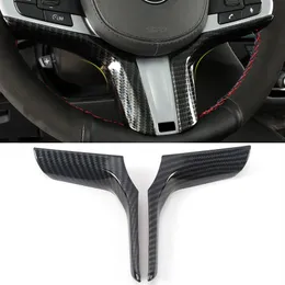 Car Accessories Steering Wheel Panel Cover Frame Sticker Trim ABS Carbon Interior Decoration for BMW X3 G01 X4 G02 2018-2020215C