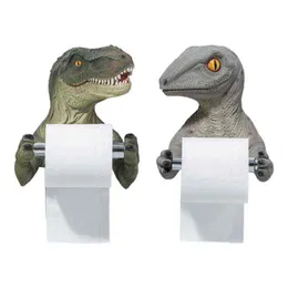 3D Dinosaur Roll Paper Holder Porta carta igienica a parete Tyrannosaurus Porta asciugamani in tessuto decorativo per bagno casa 21110324h