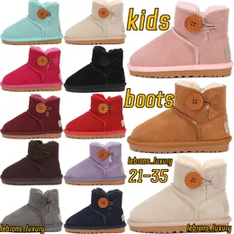 مصمم Uggslies Kids Shoes Baby Girl Classic Leather Snow Boot Baby Kid Toddlers Australia Boots with Bows Youth Boys Sneakers High Heel Sock Boot Shoe
