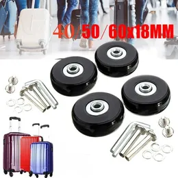 Bag Parts Accessories 24Pcs Replacement Sliding Suitcase Parts Axles Travel Luggage Suitcase Wheels Axles Repair Accessories Kit Dia 40mm50mm60mm 230726